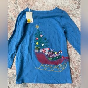 Mini Biden super stitch reindeer Christmas tunic dress